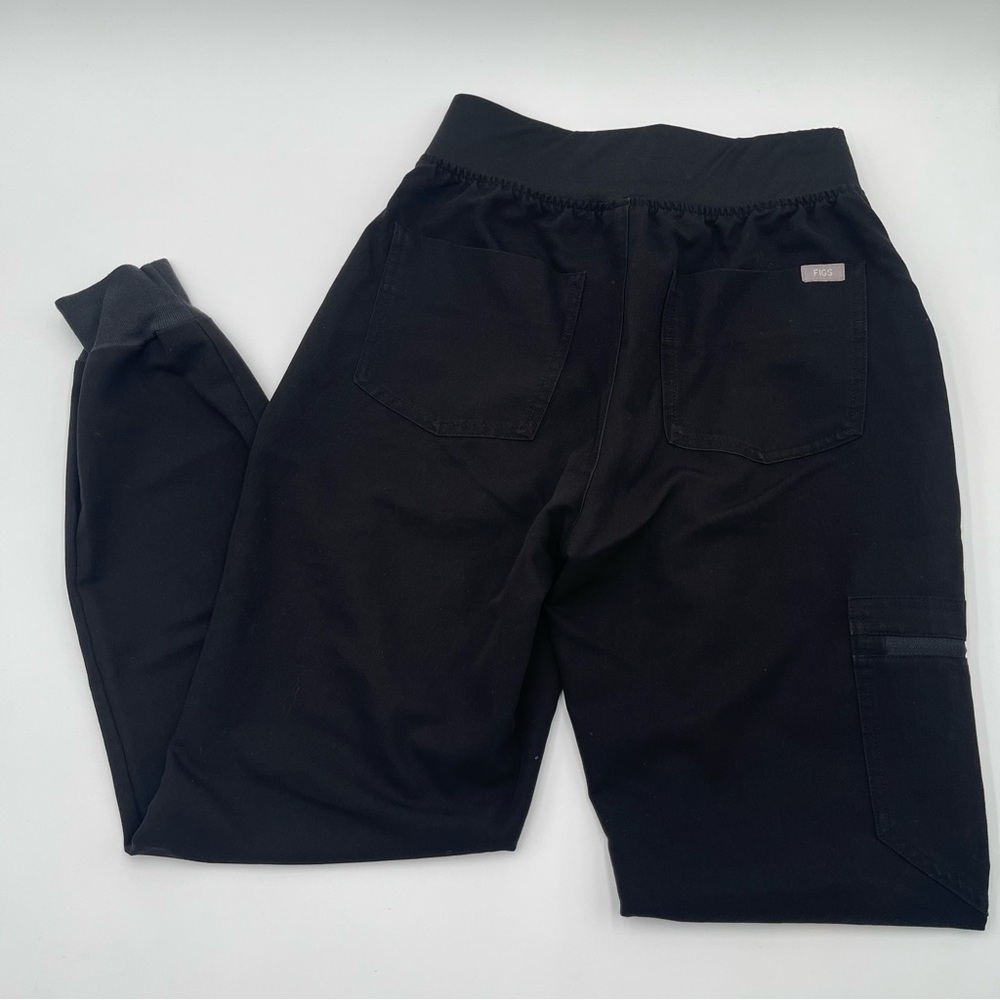 Figs Jogger Womens XS XSmall Black Zamora 2.0 Scrub Drawstring Stretch Pants - Picture 5 of 9